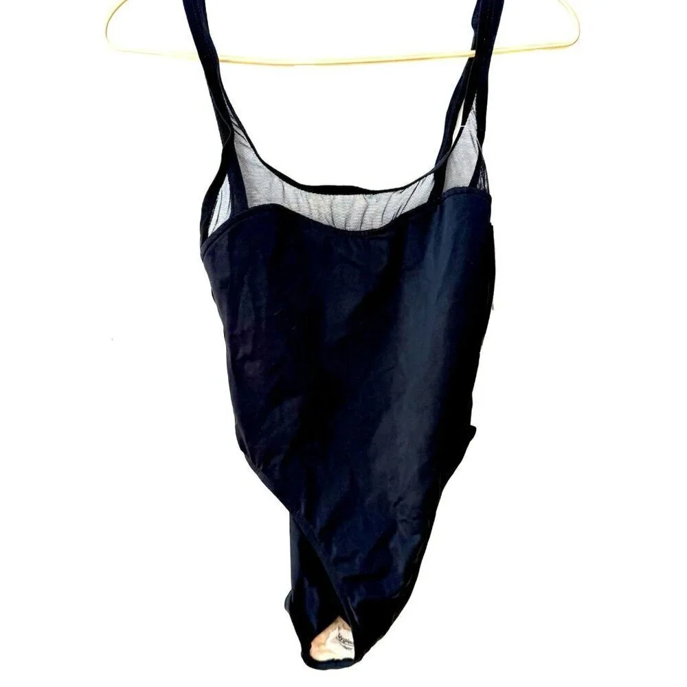 NWT Vintage Anne Klein for Sirena Swimsuit Black one Piece